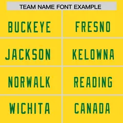 Yellow Kelly Green Square Neckline Classic Football Jersey 3