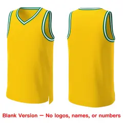 Yellow Kelly Green-White Classic Basketball Jersey 3