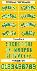 Yellow Kelly Green-White Classic Basketball Jersey 4