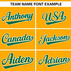 Yellow Kelly Green-White Side Two-Tone Baseball Jersey 3