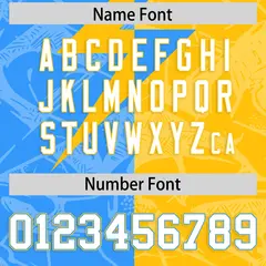 Yellow Light Blue Split Lightning Pattern Football Jersey 4