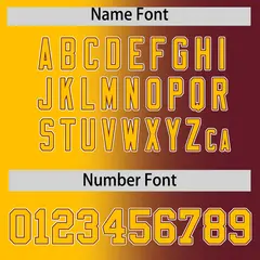 Yellow Maroon Two Tone Gradient Fashion Baseball Jersey 4