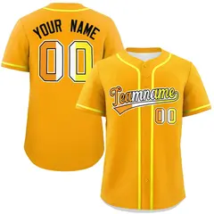 Yellow Maverique Pride Month Baseball Jersey 1