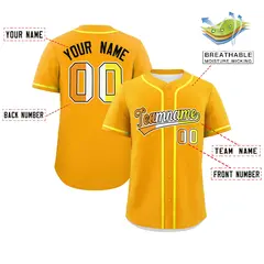 Yellow Maverique Pride Month Baseball Jersey 2