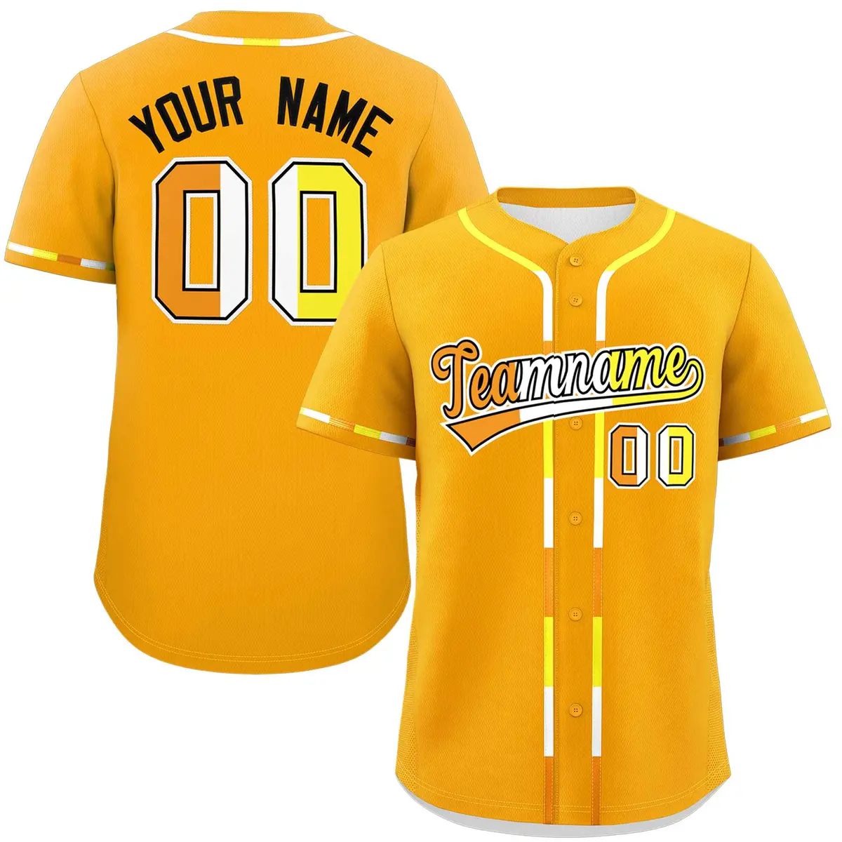 Yellow Maverique Pride Month Baseball Jersey