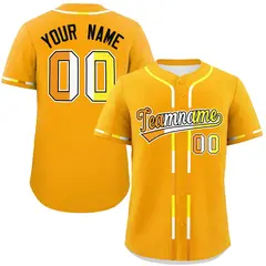 Yellow Maverique Pride Month Baseball Jersey