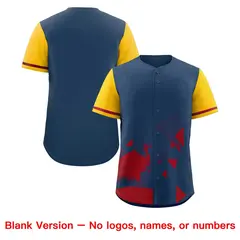 Yellow Midnight Blue Raptor Series Raglan Baseball Jersey 7