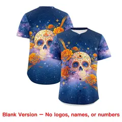 Yellow Navy Graffiti Mexican Style Baseball Jersey 2
