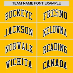 Yellow Navy Raglan Full-Snap Faux Leather Letterman Jacket 3
