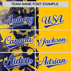 Yellow Navy Split Graffiti Raglan Sleeve Baseball Jersey 3