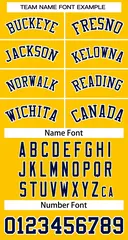Yellow Navy-White Classic Basketball Jersey 3
