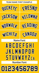 Yellow Navy-White Classic Basketball Jersey 3