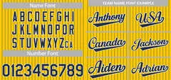 Yellow Navy-White Stripe Authentic Fashion Baseball Jersey 3