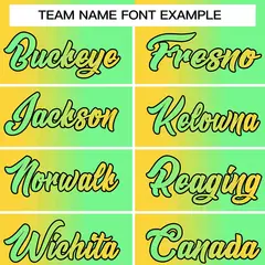 Yellow Neon Green-Black Gradient Baseball Jersey 3