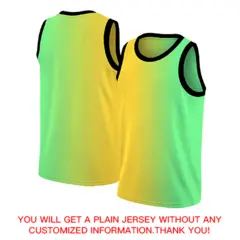 Yellow Neon Green Gradient Fashion Basketball Jersey 4