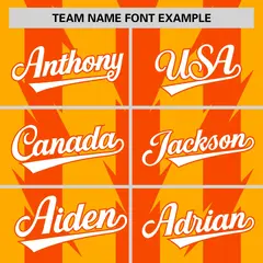 Yellow Orange Blade Pattern Raglan Baseball Jersey 3