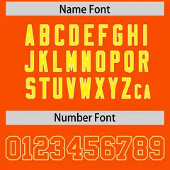 Yellow Orange Color Block Authentic Football Jersey 4