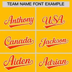 Yellow Orange Gold Short Sleeve Full-Snap Varsity Jacket 5