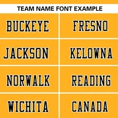 Yellow-Orange Raglan Sleeves Football Jersey 3