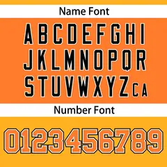 Yellow-Orange Raglan Sleeves Football Jersey 4