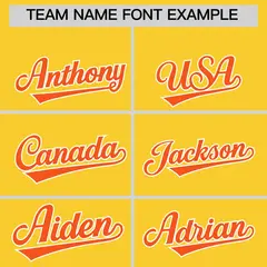 Yellow Orange Side Camo Baseball Jersey 3