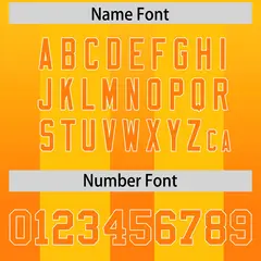 Yellow Orange Vertical Gradient Stripe Team Football Jersey 4