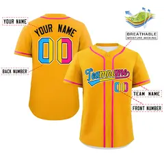 Yellow Pansexuality Pride Month Baseball Jersey 2