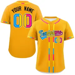 Yellow Pansexuality Pride Month Baseball Jersey 1