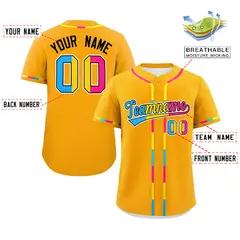 Yellow Pansexuality Pride Month Baseball Jersey 2