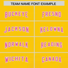 Yellow Pink Gradient Vertical Stripe Team Football Jersey 3