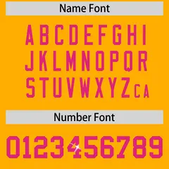 Yellow Pink Sequin Lettering Football Jersey 4