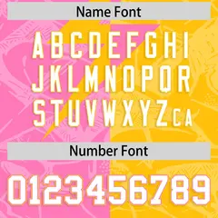 Yellow Pink Split Lightning Pattern Football Jersey 4