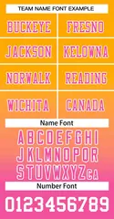 Yellow Pink-White Gradient Fashion Team Football Jersey 3