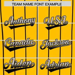 Yellow Pittsburgh City Silhouette Baseball Jersey 3