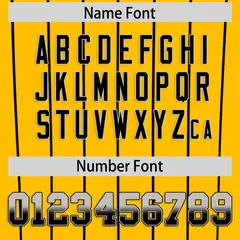 Yellow Pittsburgh City Silhouette Baseball Jersey 4
