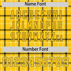 Yellow Plaid Authentic Baseball Jersey 4