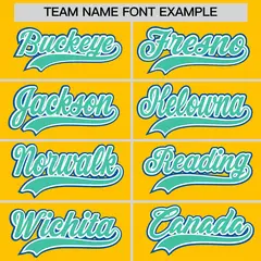 Yellow Powder Blue Black Baseball Jersey 4