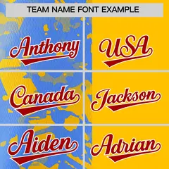 Yellow Powder Blue Graffiti Split Raglan Sleeve Baseball Jersey 3