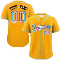 Yellow Powder Blue Transgender Pride Month Baseball Jersey