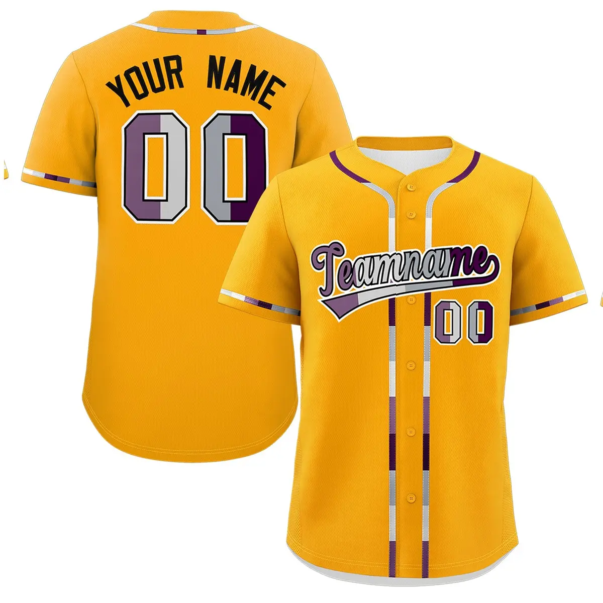 Yellow Pride Month Classic Style Genderless Baseball Jersey