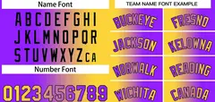 Yellow Purple-Black Bull Gradient Basketball Jersey Sets 4