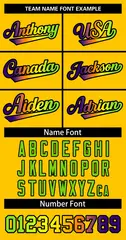 Yellow Purple-Black Classic Gradient Basketball Jersey 3