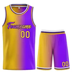Yellow Purple-Black Gradient Heal Basketball Jersey
