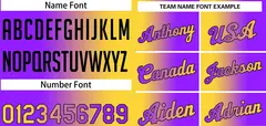 Yellow Purple Black-Purple Gradient Tilted Basketball Jersey 3