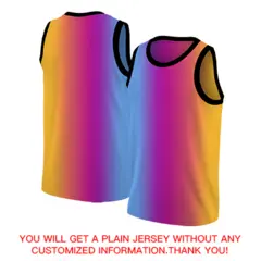 Yellow Purple Blue Gradient Fashion Basketball Jersey 4