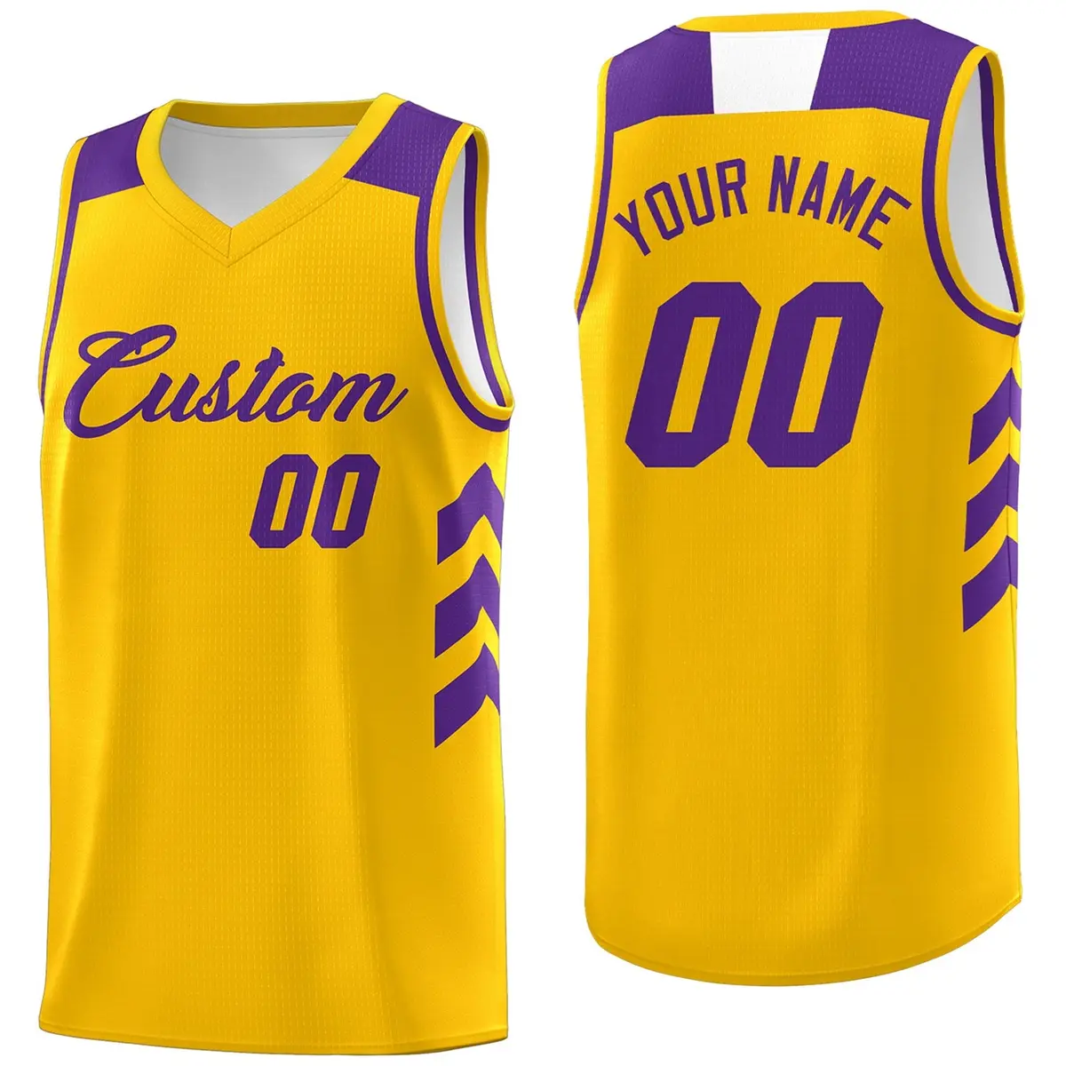 Yellow Purple Classic Fashion Sportwear Basketball Jersey