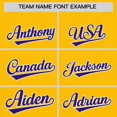 Yellow Purple Floral Gradient Full Button Baseball Jersey 3