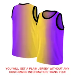 Yellow Purple Gradient Fashion Basketball Jersey 4