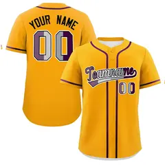 Yellow Purple Pride Month Classic Baseball Jersey