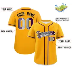 Yellow Purple Pride Month Classic Baseball Jersey 2